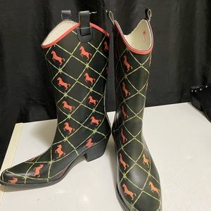 Bit & Bridle western rubber boots size 9
